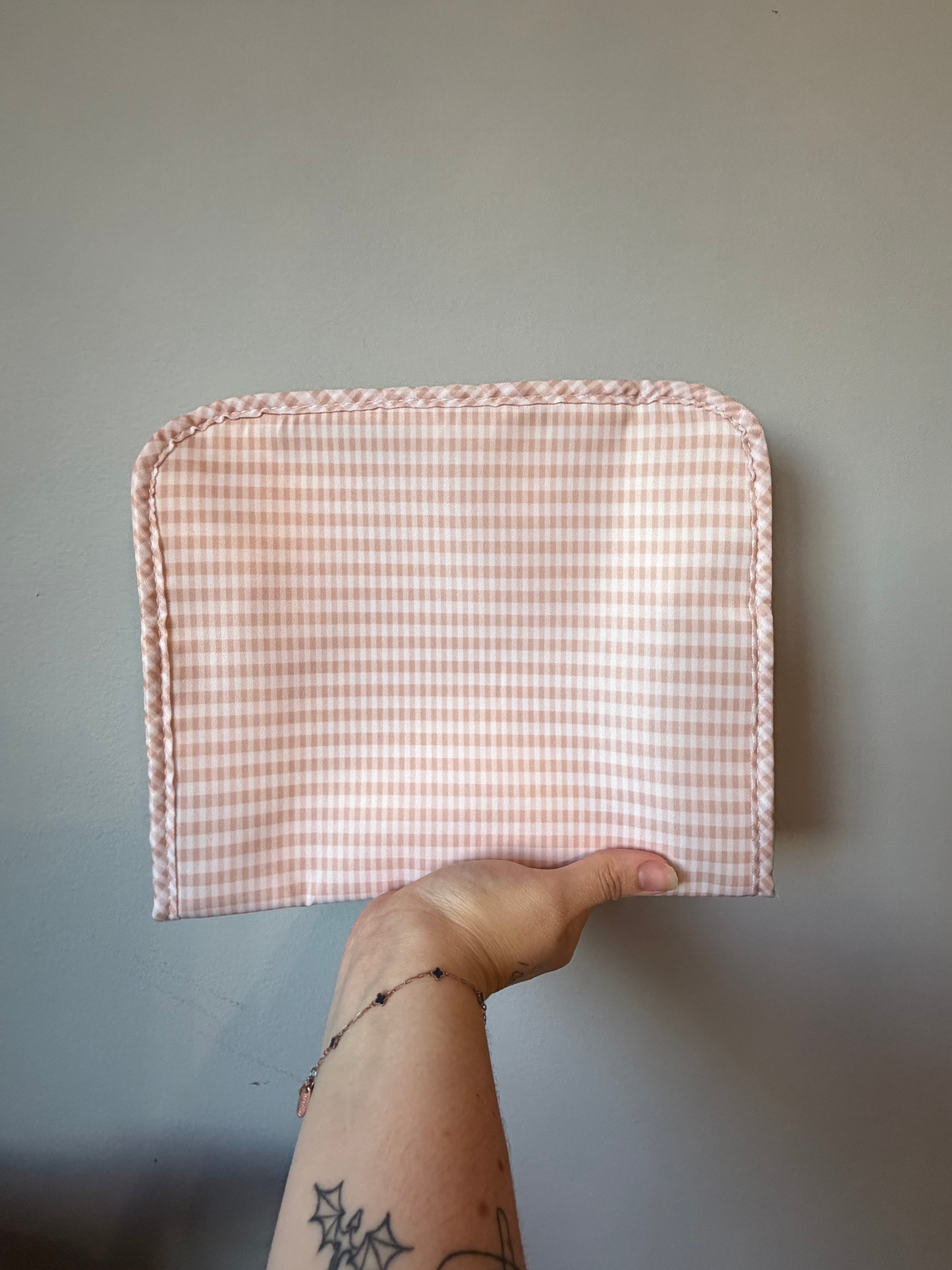 Petal & Gingham Zipper Pouch