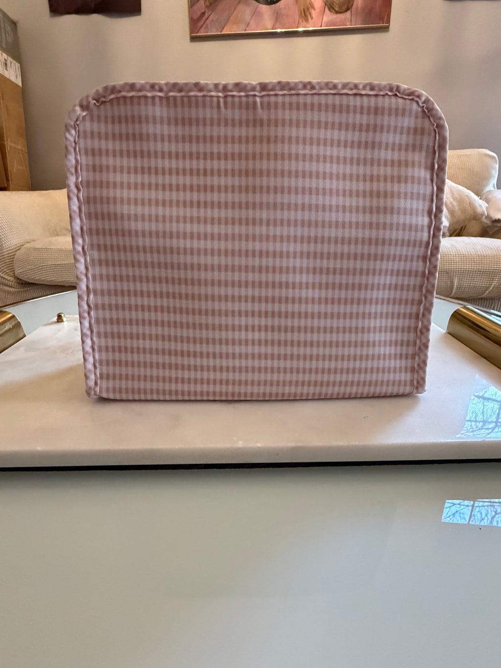 Petal & Gingham Zipper Pouch