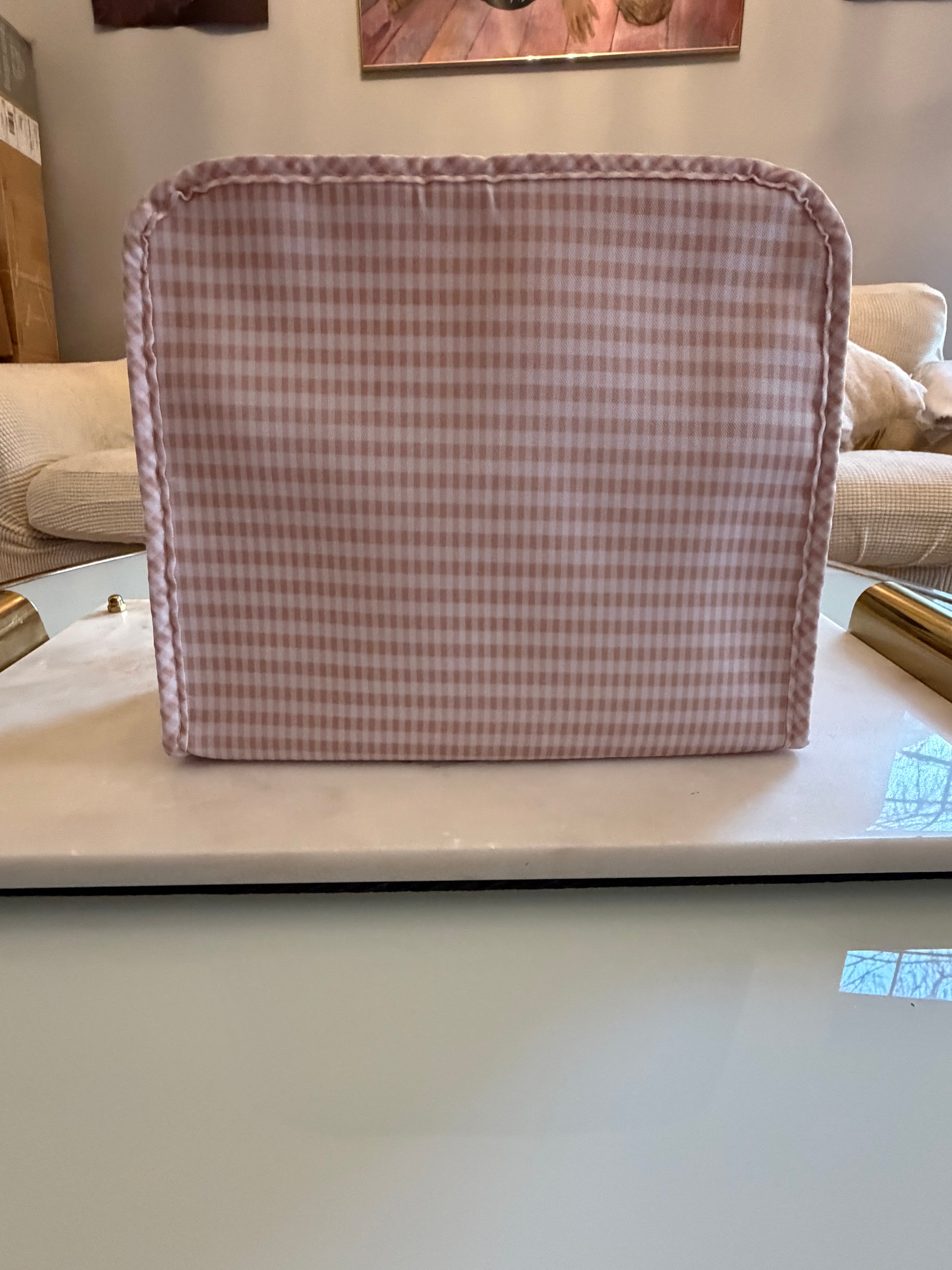 Petal & Gingham Zipper Pouch