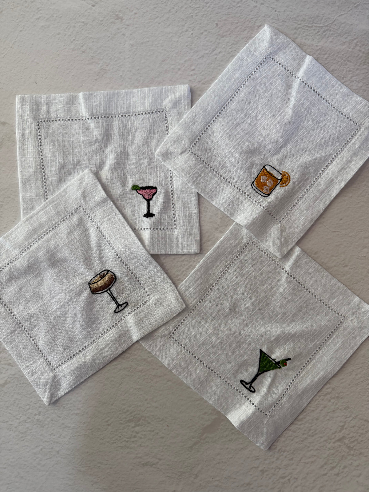 4 set cocktail napkins