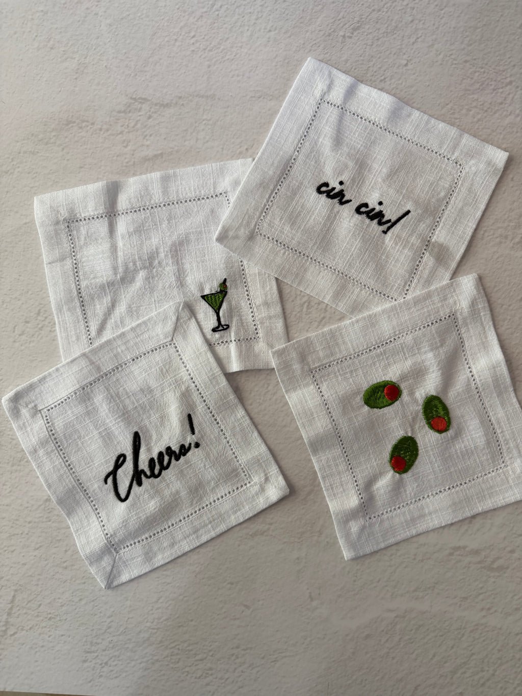 4 set cocktail napkins