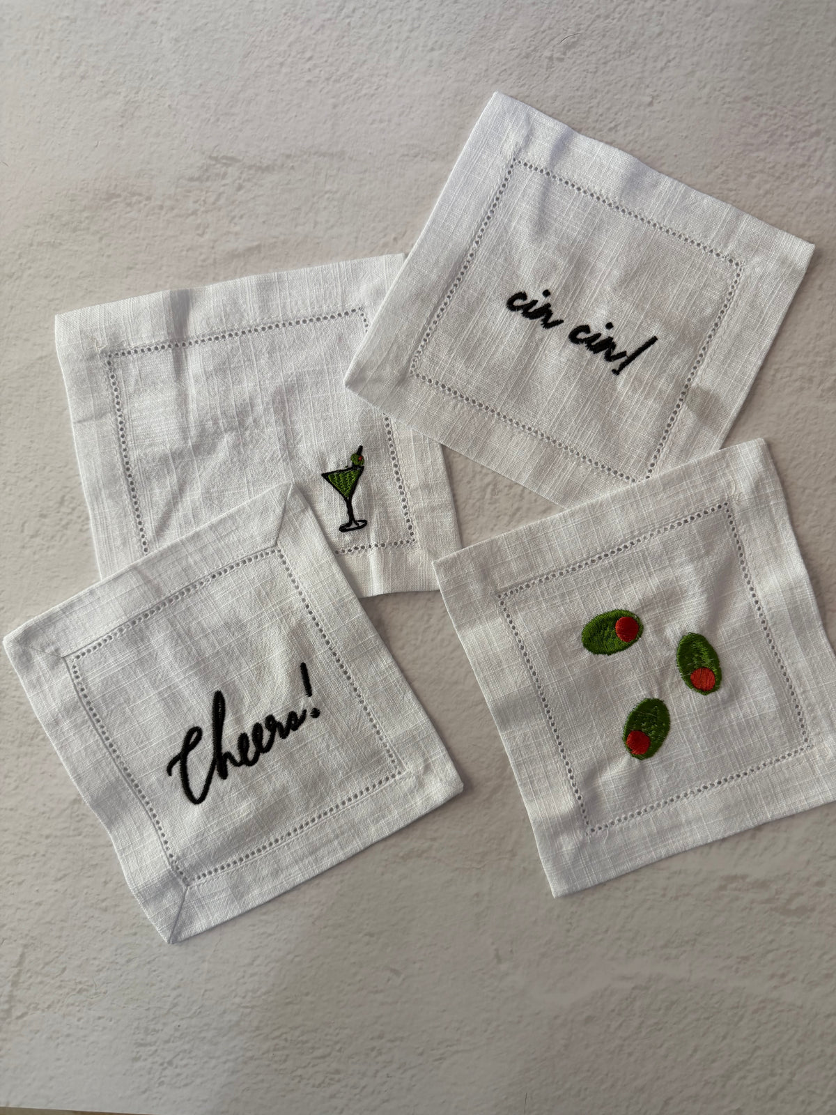 4 set cocktail napkins