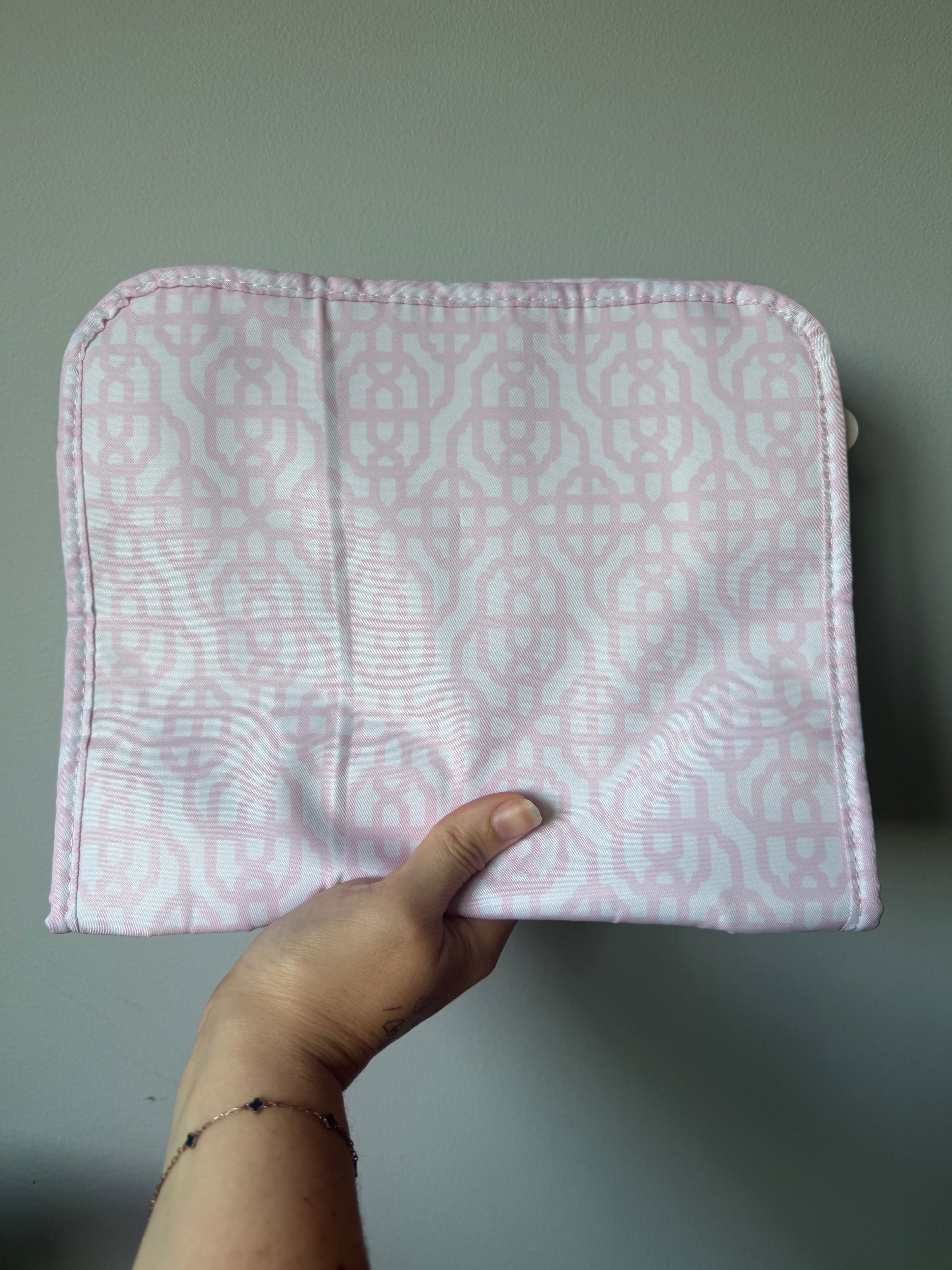 Petal & Gingham Zipper Pouch