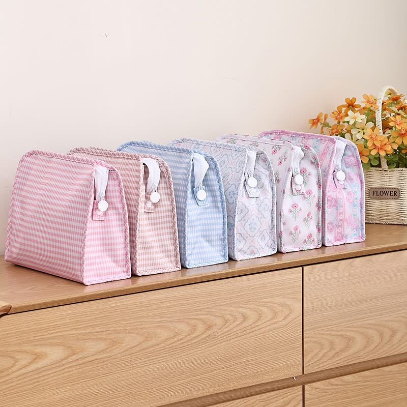 Petal & Gingham Zipper Pouch