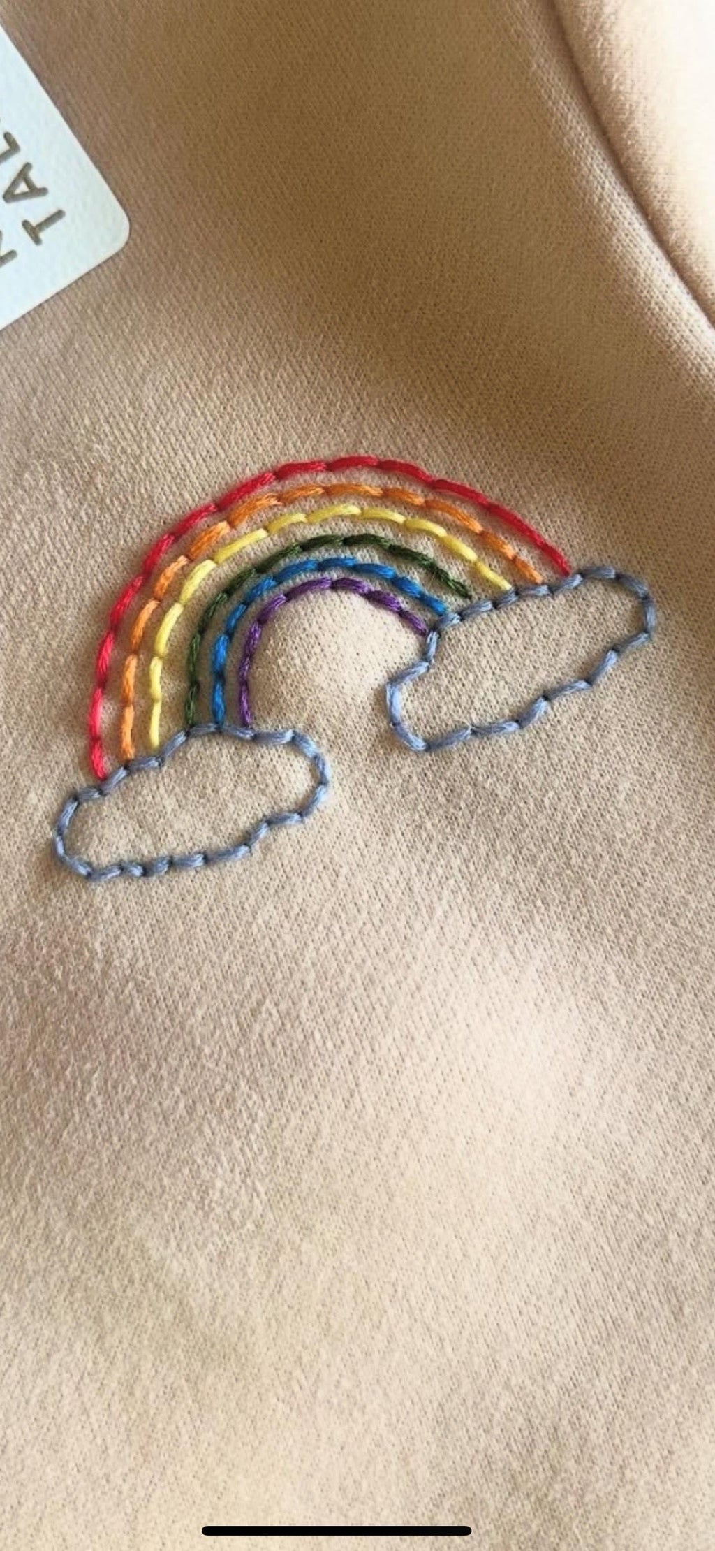 Children's Hand Embroidered Rainbow Sweatshirt